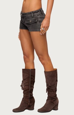 Bryan Denim Micro Shorts image number 2