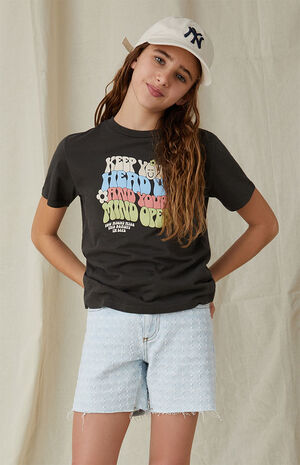 Light Blue Distressed Denim Shorts image number 1