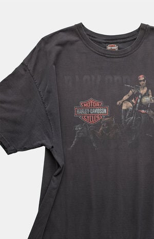 Charcoal 2000s Harley Davidson Graphic T-Shirt image number 4