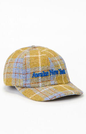 Yellow Harris Tweed 6 Panel Dad Hat image number 1