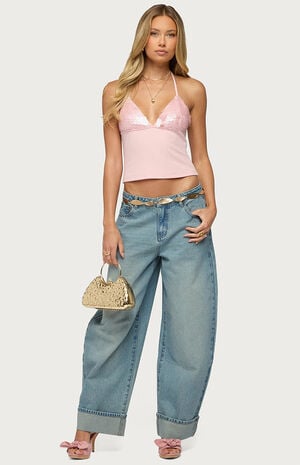 Katelyn Sequin Halter Top image number 5
