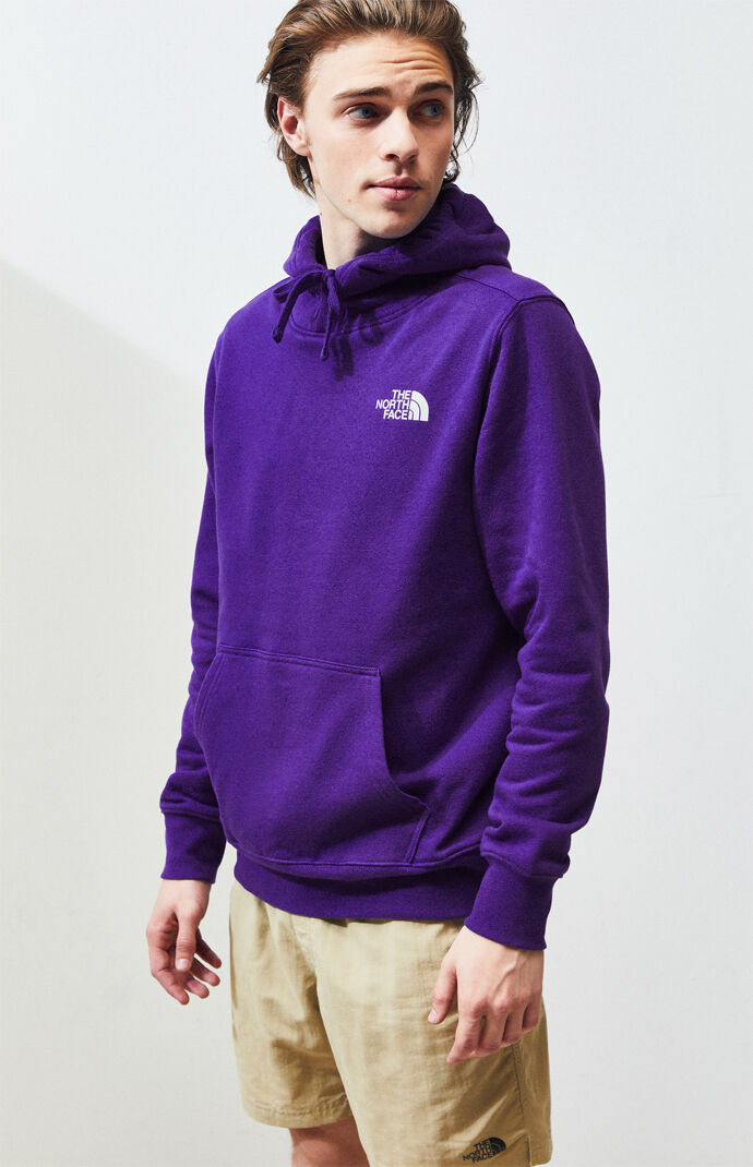 purple north face hoodie mens