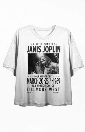 Janis Joplin Cropped T-Shirt image number 1