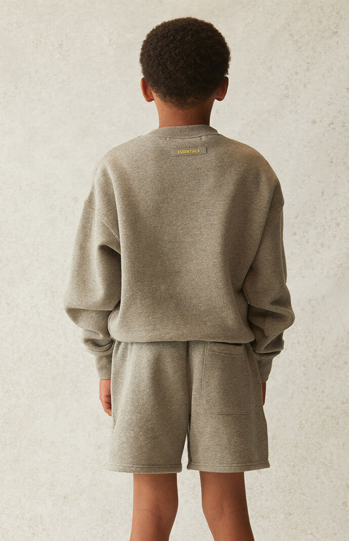 Essentials Heather Oatmeal Crew Neck Sweatshirt