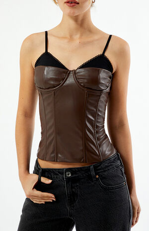Faux Leather Corset image number 2