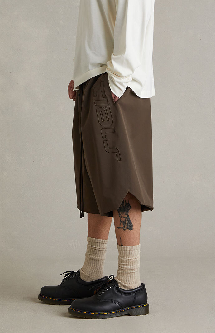 Fear of God ESSENTIALS Brown Active Trace Relaxed Shorts