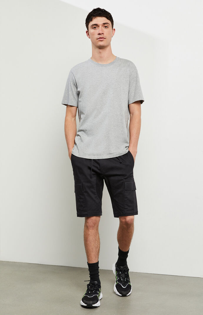 Black Slim Cargo Shorts