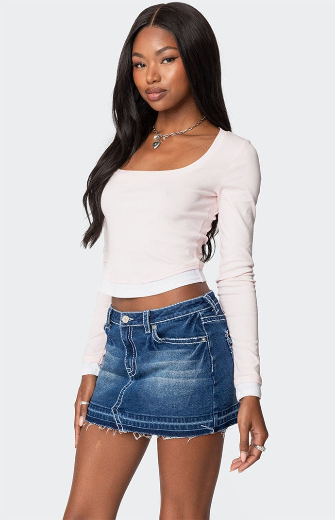 Edikted Nykita Layered Long Sleeve T-Shirt | PacSun