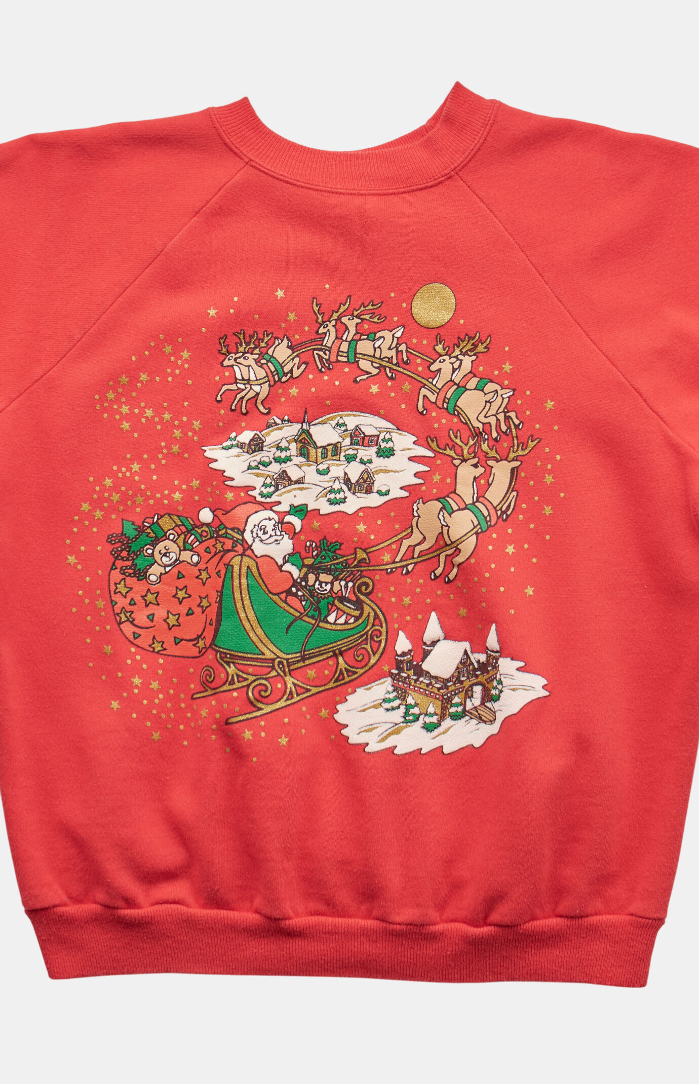 PS VINTAGE 80s Christmas Sleigh Crew Neck Sweatshirt