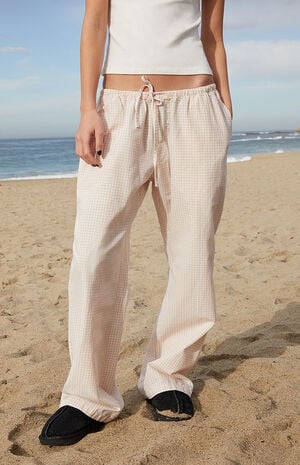 Pink Gingham Anastasia Tie Pants image number 2