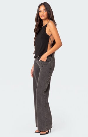 Karli Rhinestone Strap Open Back Top image number 3