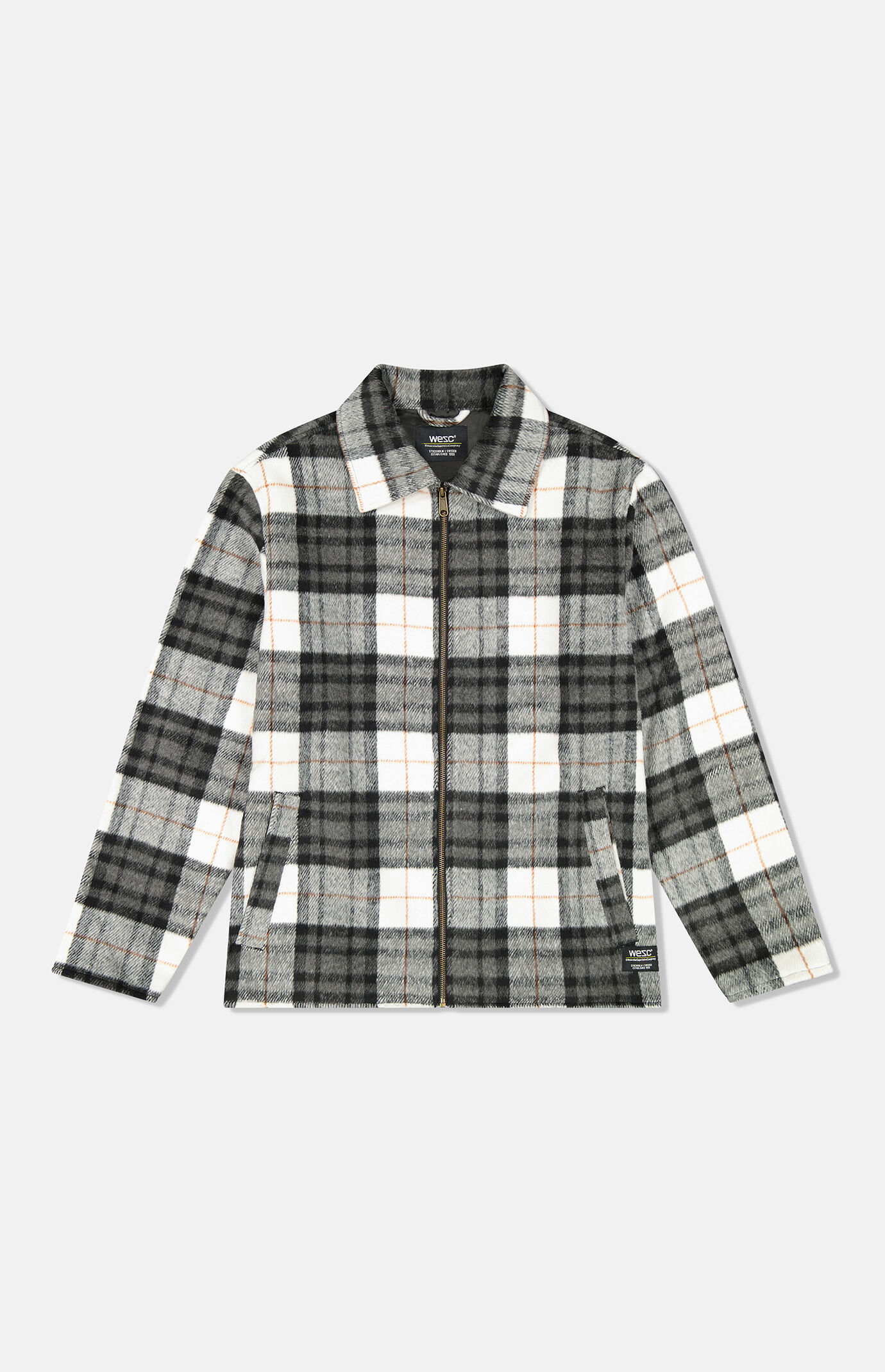 WeSC Chocolate Full Zip Flannel Jacket