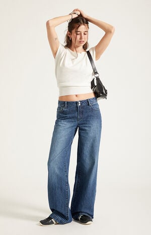 Zoe Low Rise Girlfriend Jeans Pinstripe image number 6