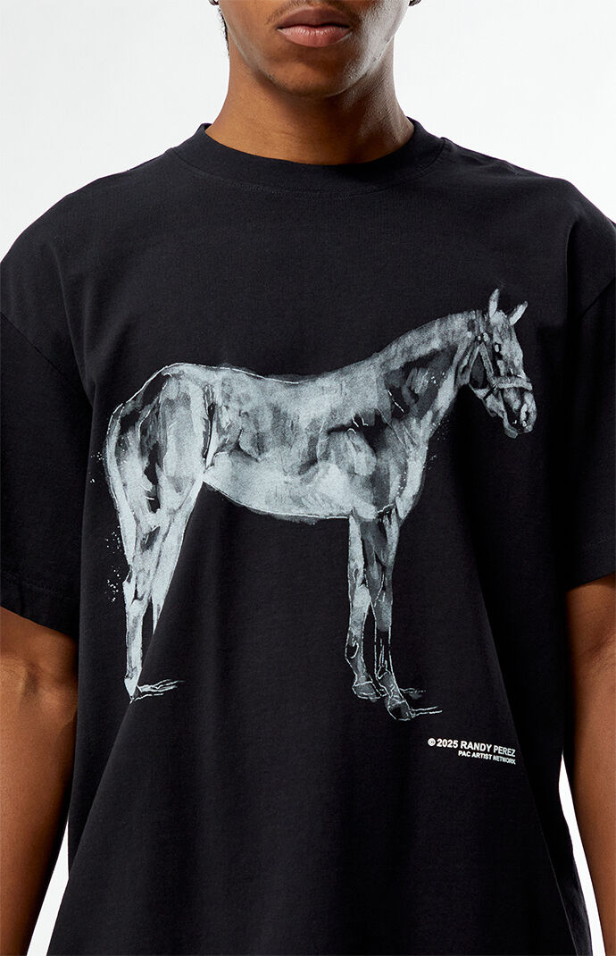 Pacsun Pac Artist Network x Randy Perez Black Horse T-Shirt | PacSun