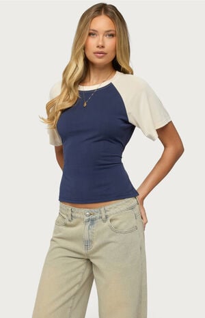 Fraise Contrast Raglan Top image number 2
