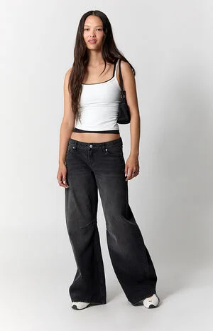 Ronnie Ultimate Low Rise Barrel Jeans Black image number 6