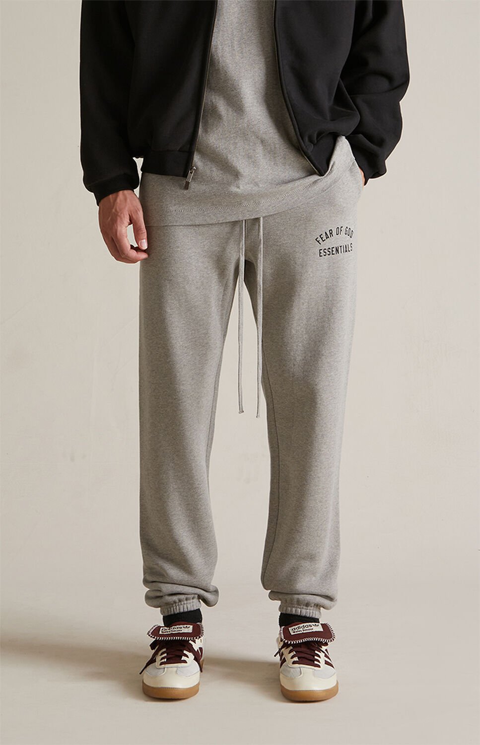 Fear of God ESSENTIALS Dark Heather Oatmeal Classic Sweatpants thumbnail 3