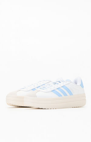 Women's White & Blue VL Court Bold Sneakers image number 2