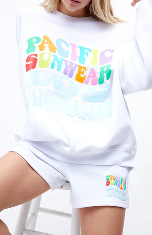 PacSun Pacific Sunwear Rainbow Boyfriend Sweatshirt | PacSun