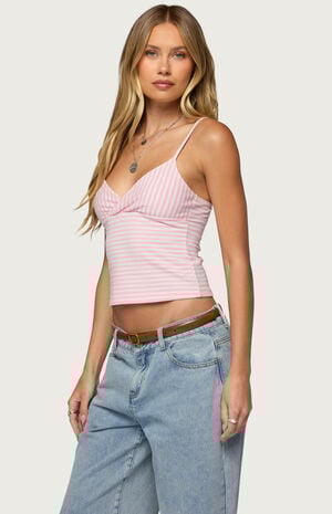 Emilea V Neck Striped Tank Top image number 2