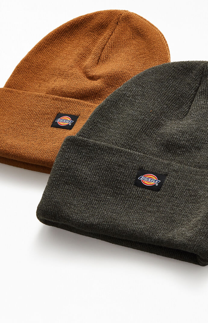 Green & Brown Two Pack Beanies