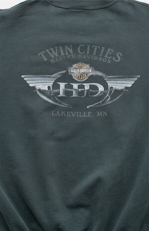 2000s Harley Davidson Green Crew Neck Sweatshirt image number 4