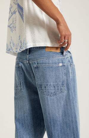 Dylan Baggy Jeans Textured Medium Blue image number 5