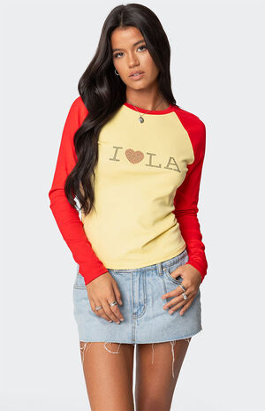 La Baby Raglan Long Sleeve T-Shirt image number 1