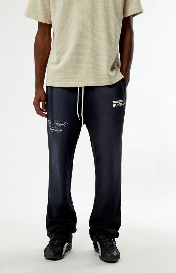 Pacsun Washed Black Terrain Straight Leg Sweatpants