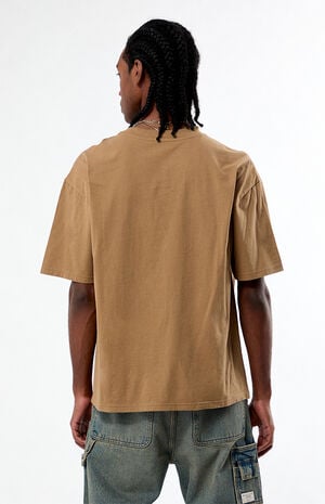 Brown Basic Oversized T-Shirt image number 3