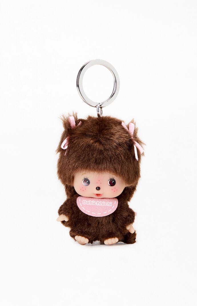Monchhichi PlushÂ BowÂ Big Head Girl Keychain
