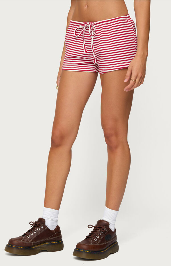 Edikted Jaine Striped Drawstring Shorts