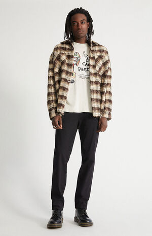 Black Slim Chino Comfort Stretch Pants image number 1