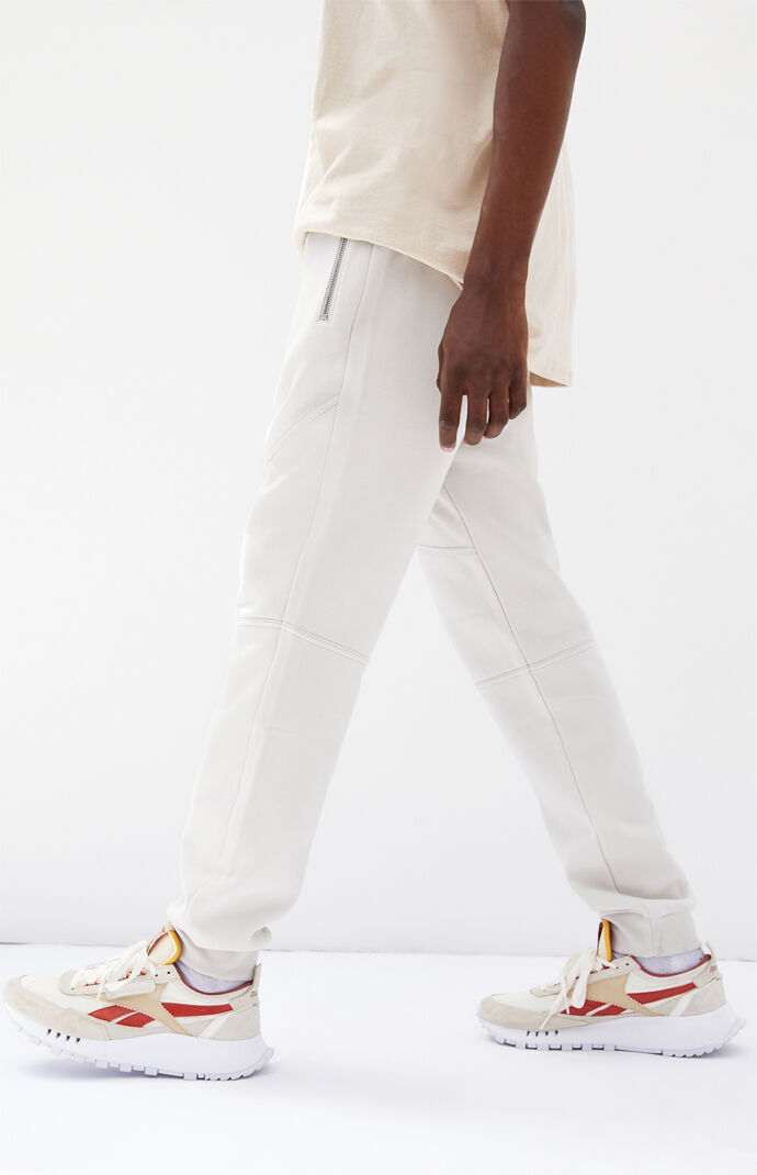 Light Gray Paneled Jogger Pants