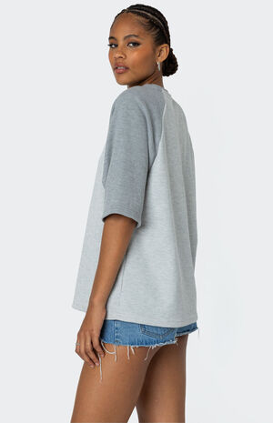 Oversized Raglan Waffle T-Shirt image number 3