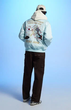 x Pacsun Suzuka Sakura Satin Jacket image number 5