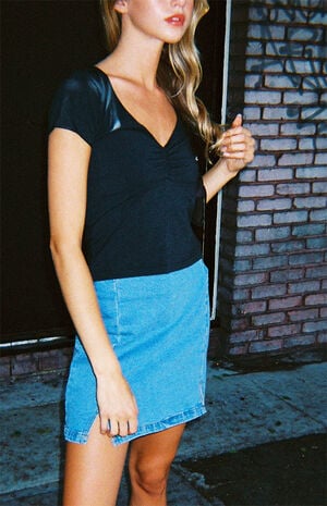 Black Gina Cinched Top image number 1