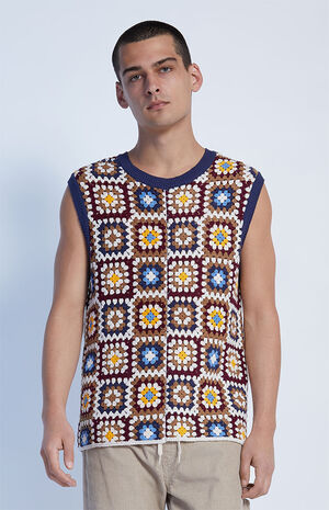 Blue Penn Crochet Tank Top image number 1