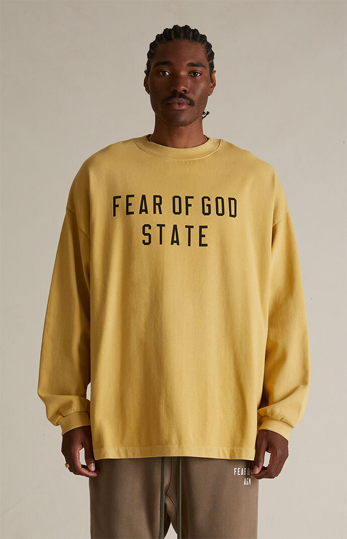 【FOG Essentials】Amber Heavy Long Sleeve T-Shirt Fear of God Essentials Amber Heavy Long Sleeve T-Shirt | PacSun