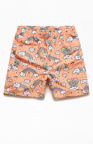 Kids Rainbows & Unicorns 15.5" Swim Trunks image number 1