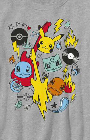 Kids Pokemon Rocks Collage T-Shirt image number 2