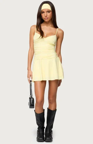 Deborah Ruched Mini Dress image number 4