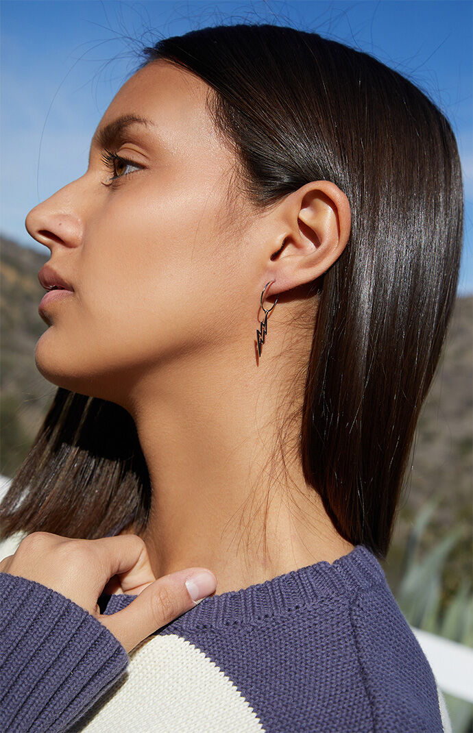 John Galt Lightning Bolt Earrings | PacSun