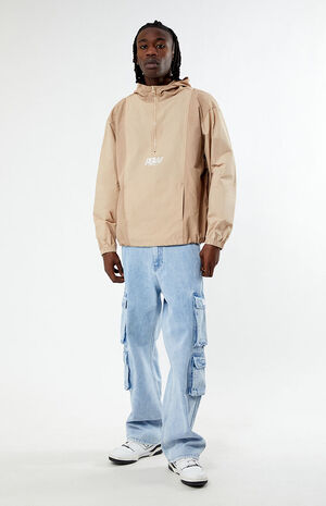 Neutral Half Zip Lightweight Pullover Hoodie image number 3
