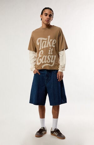 Take It Easy 2fer Long Sleeve Layered T-Shirt image number 5