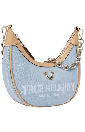 Bailey Denim & Faux Leather Hobo Bag image number 2