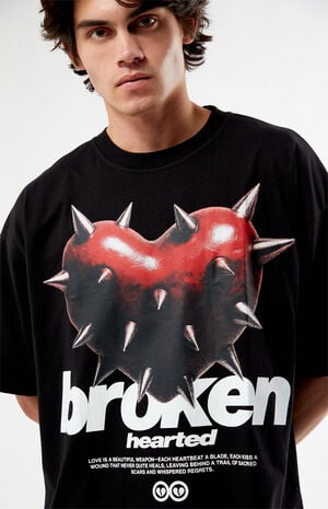 Broken Hearted Cropped Boxy T-Shirt image number 1