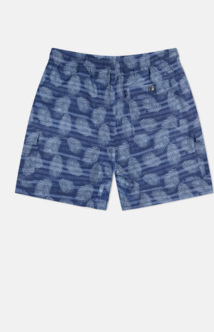 Blue Linen Utility Cargo Shorts image number 2