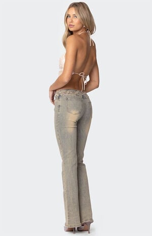 Sequin Open Back Halter Top image number 1