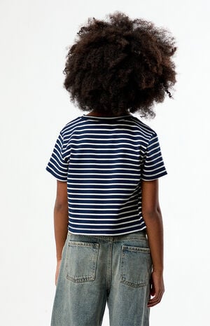 Striped Ribbed Skimmer T-Shirt image number 4